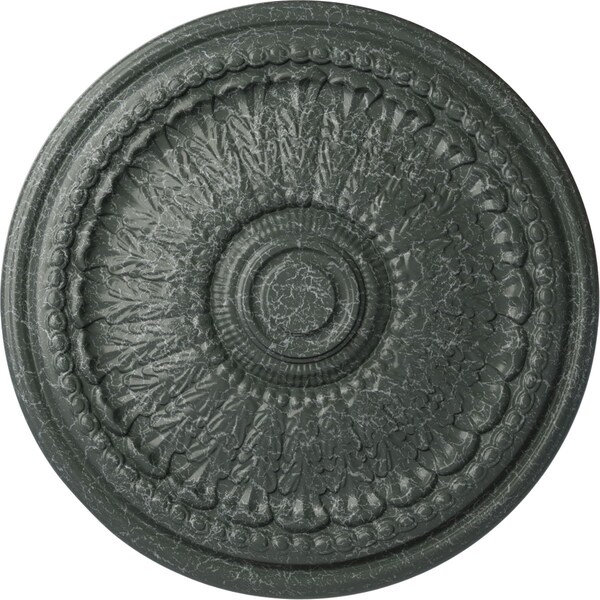 Ekena Millwork Brunswick Ceiling Medallion (Fits Canopies up to 4 1/2"), 27"OD x 2 1/2"P, Athenian Green Crackle CM27BRAGC - main